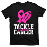 Tackle Breast Cancer Ribbon Football T-Shirt