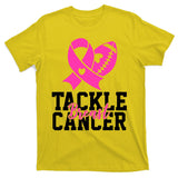 Tackle Breast Cancer Ribbon Football T-Shirt