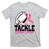 Tackle Breast Cancer Ribbon Football T-Shirt