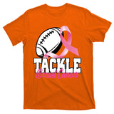 Tackle Breast Cancer Ribbon Football T-Shirt