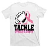 Tackle Breast Cancer Ribbon Football T-Shirt