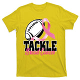 Tackle Breast Cancer Ribbon Football T-Shirt
