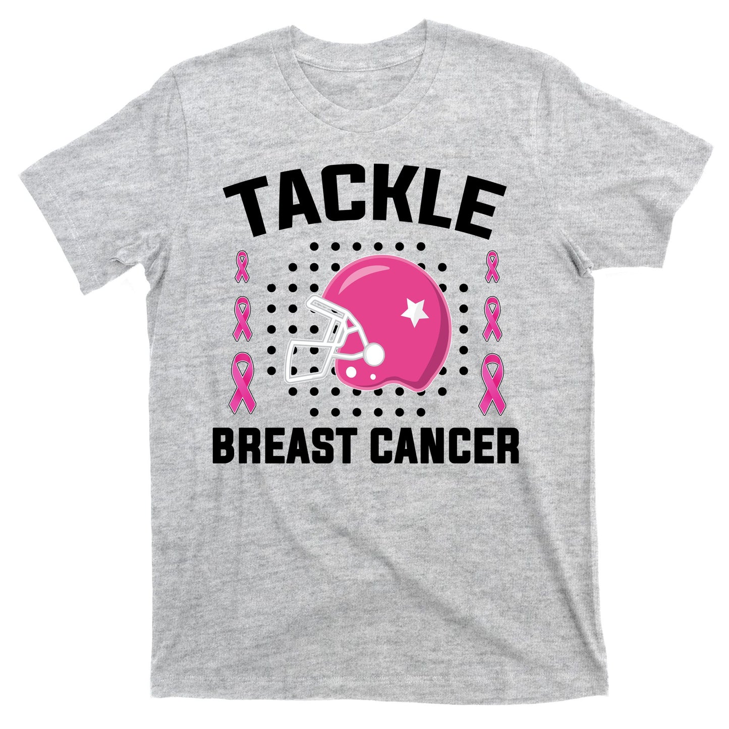 Tackle Breast Cancer Football Helmet T-Shirt