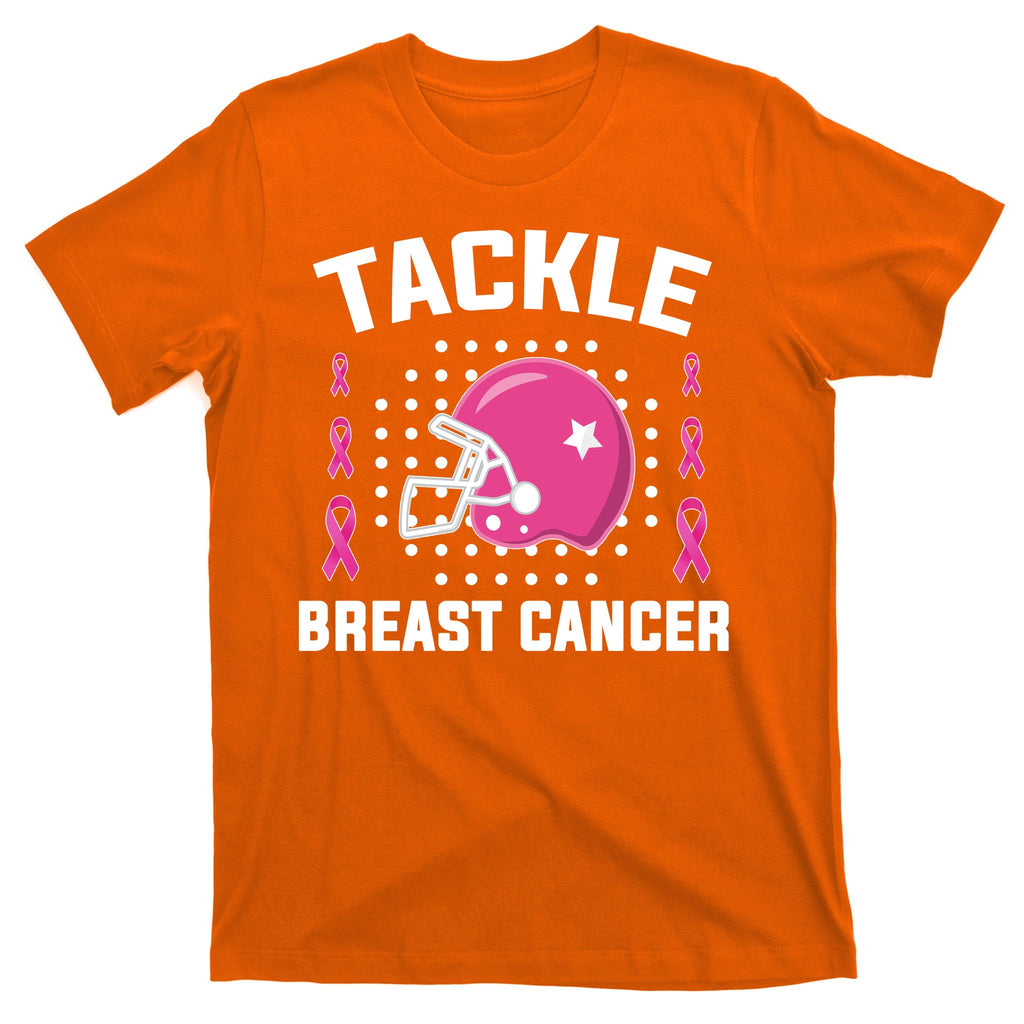 Tackle Breast Cancer Football Helmet T-Shirt