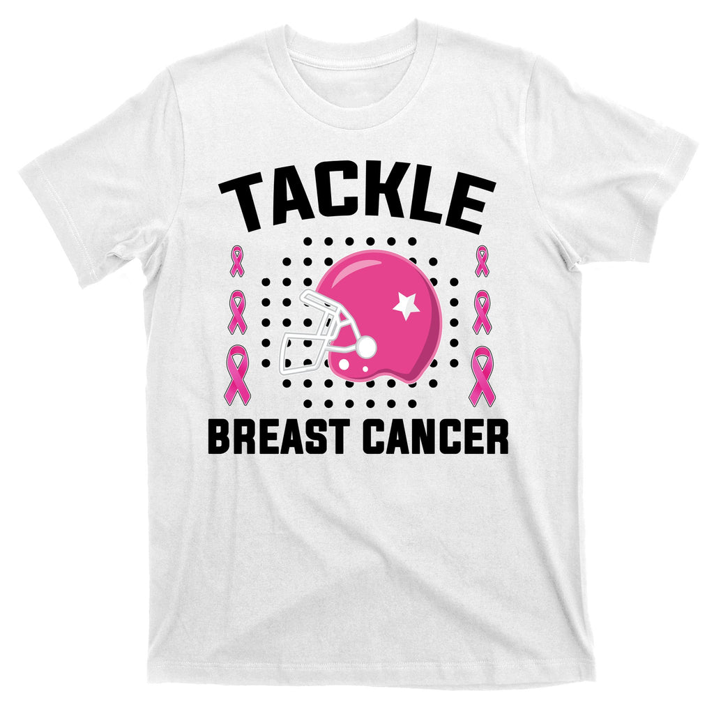 Tackle Breast Cancer Football Helmet T-Shirt
