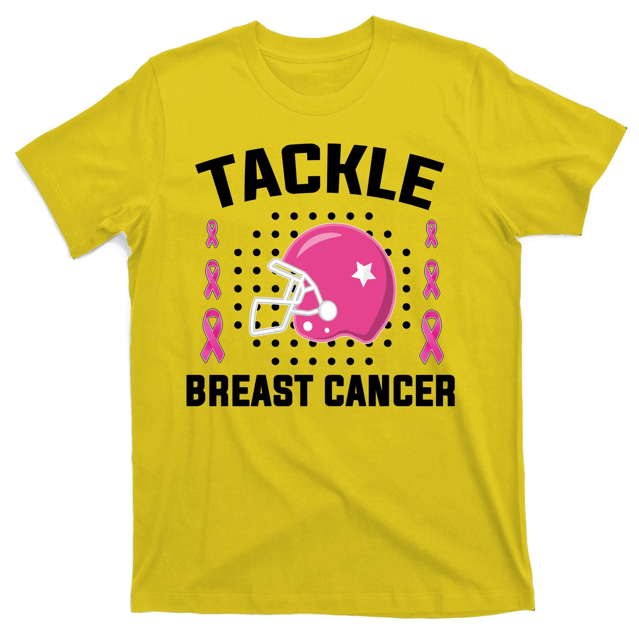 Tackle Breast Cancer Football Helmet T-Shirt