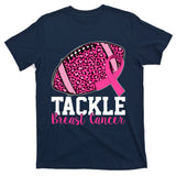 Tackle Breast Cancer Football Ribbon Awareness T-Shirt