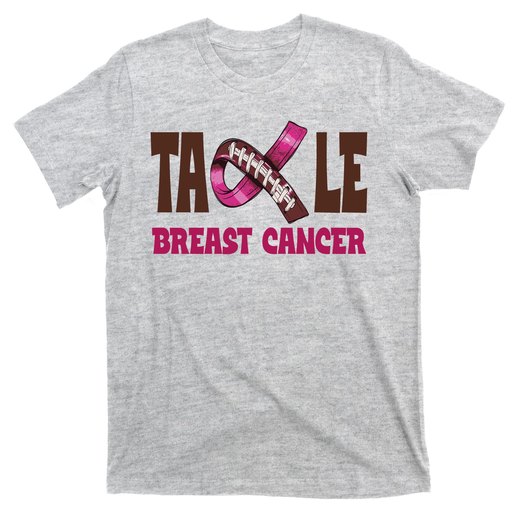 Tackle Breast Cancer Awareness Football T-Shirt