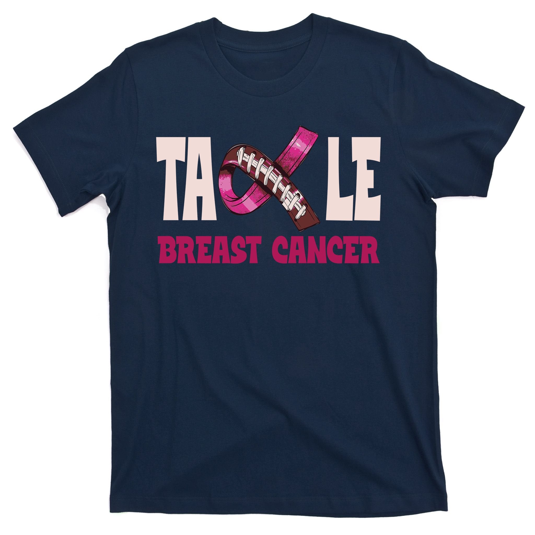 Tackle Breast Cancer Awareness Football T-Shirt