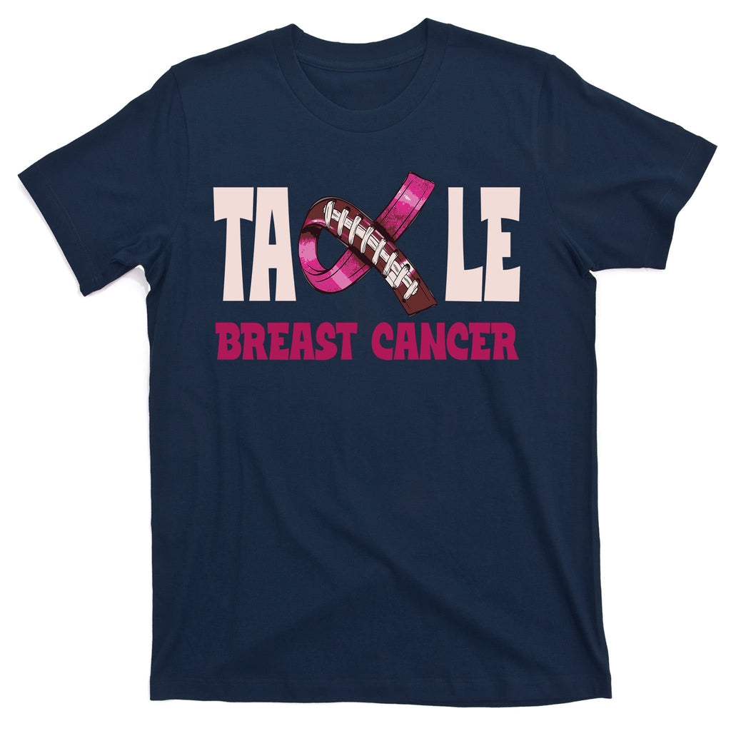 Tackle Breast Cancer Awareness Football T-Shirt