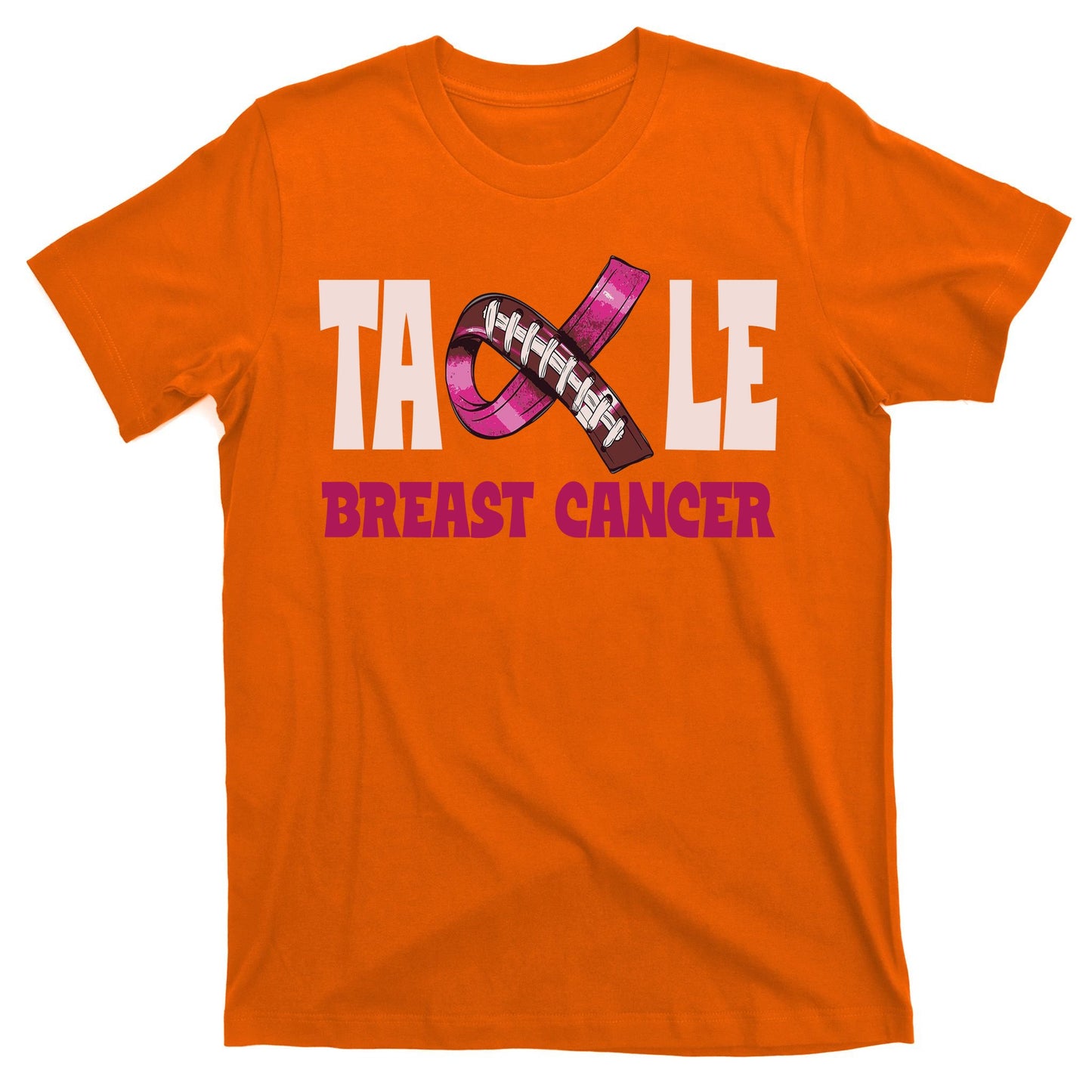 Tackle Breast Cancer Awareness Football T-Shirt