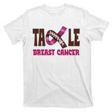 Tackle Breast Cancer Awareness Football T-Shirt