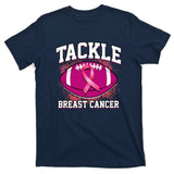 Tackle Breast Cancer Ribbon Football T-Shirt
