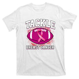 Tackle Breast Cancer Ribbon Football T-Shirt