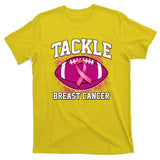 Tackle Breast Cancer Ribbon Football T-Shirt