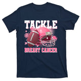 Tackle Breast Cancer Awareness Pink Football Helmet T-Shirt