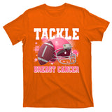 Tackle Breast Cancer Awareness Pink Football Helmet T-Shirt