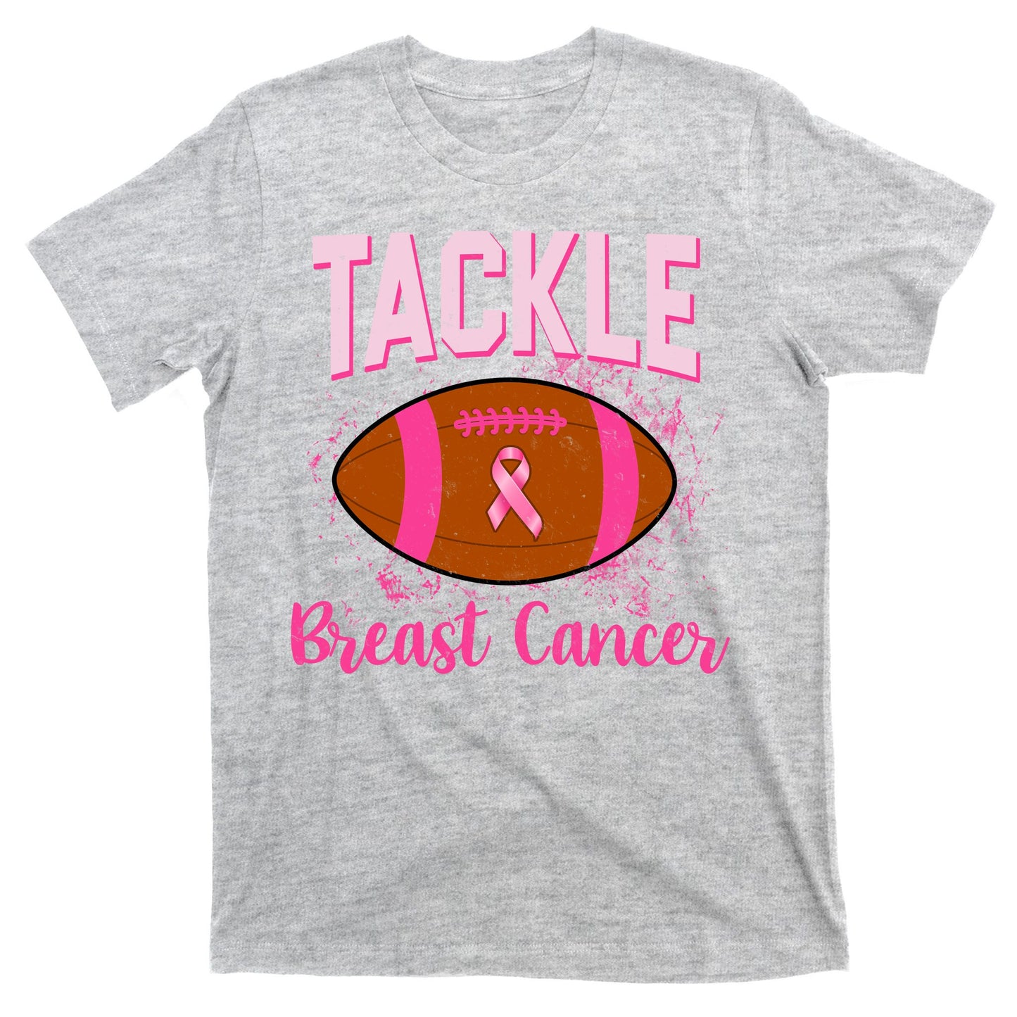 Tackle Breast Cancer Awareness Football T-Shirt
