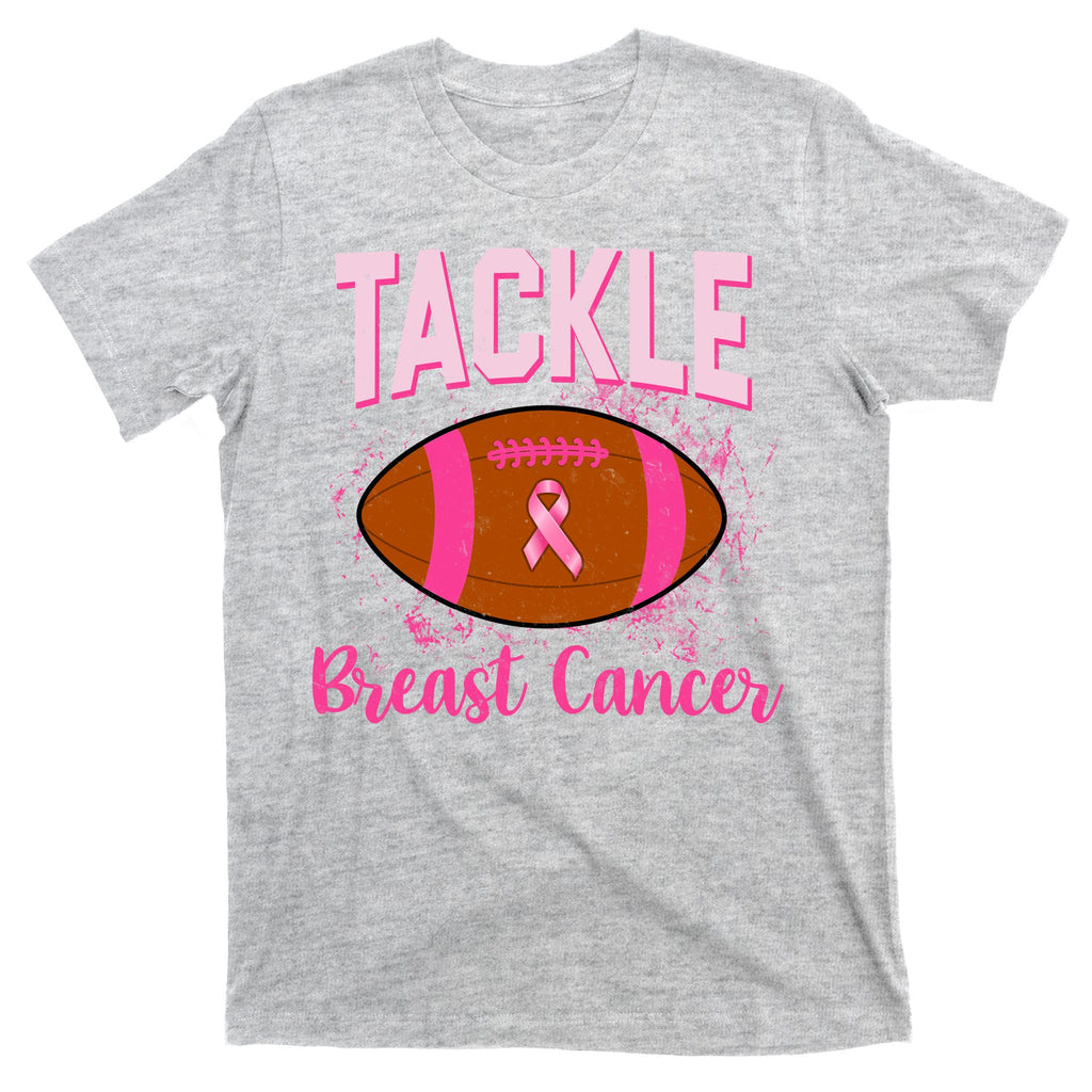 Tackle Breast Cancer Awareness Football T-Shirt
