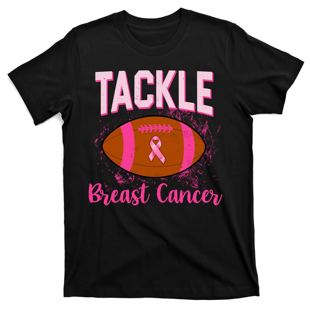 Tackle Breast Cancer Awareness Football T-Shirt