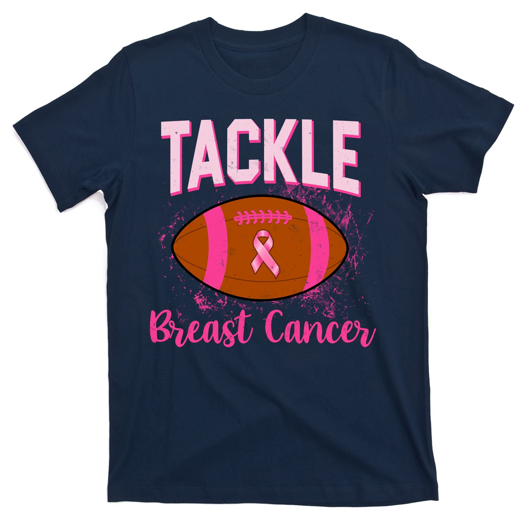Tackle Breast Cancer Awareness Football T-Shirt