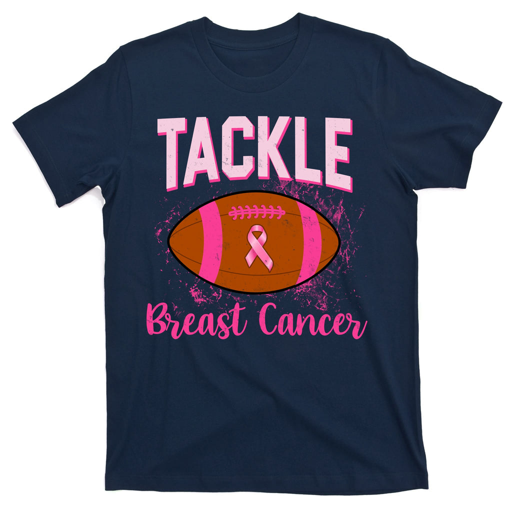 Tackle Breast Cancer Awareness Football T-Shirt