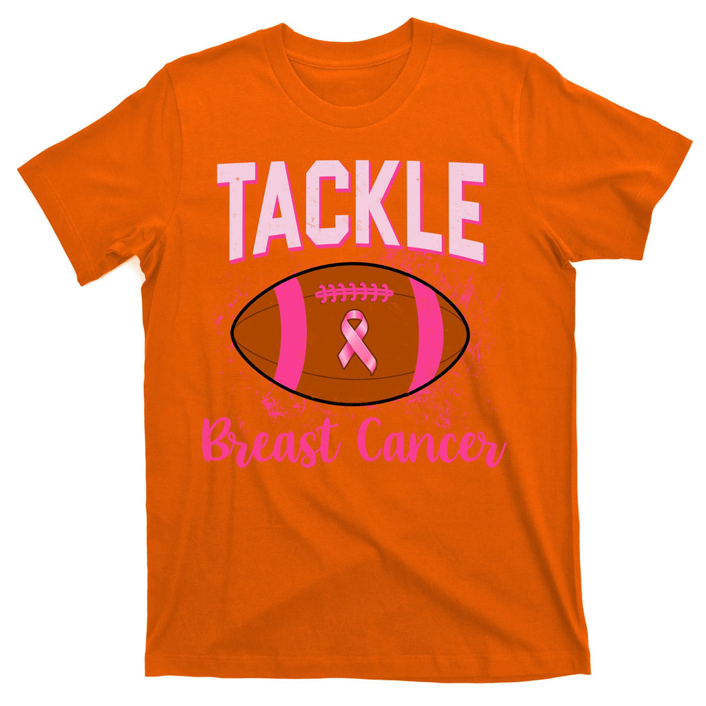 Tackle Breast Cancer Awareness Football T-Shirt