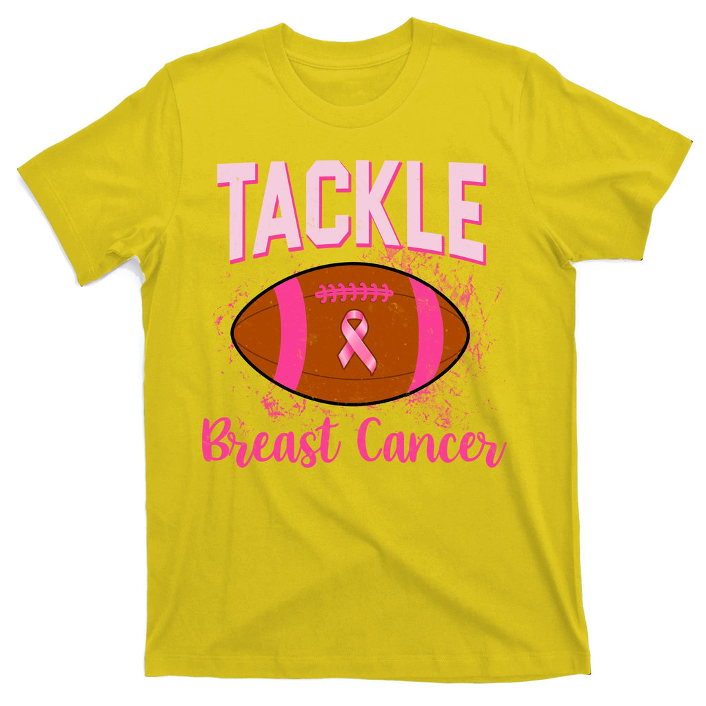 Tackle Breast Cancer Awareness Football T-Shirt