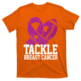Tackle Breast Cancer Football Ribbon T-Shirt