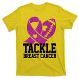 Tackle Breast Cancer Football Ribbon T-Shirt