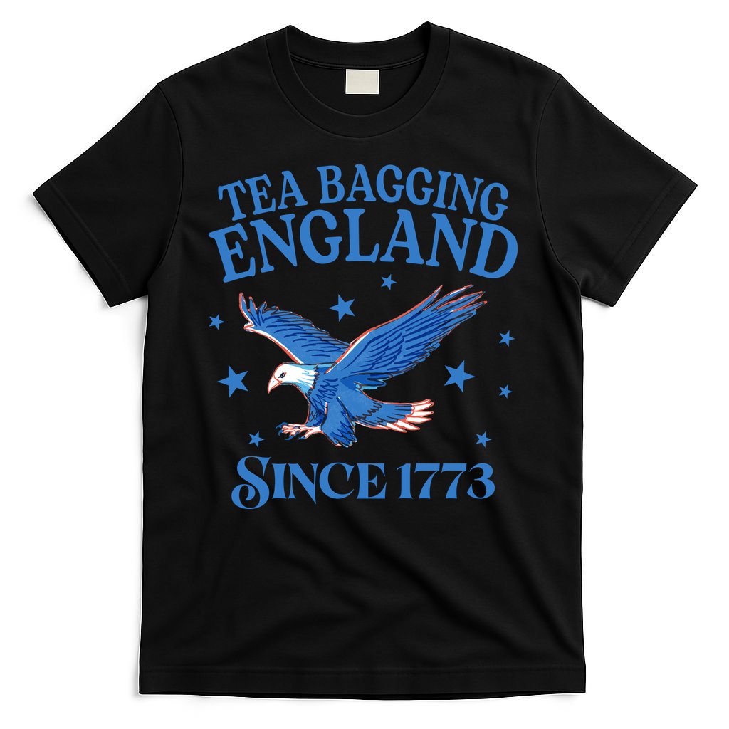 Tea Bagging England Since 1773 Patriotic Eagle T-Shirt