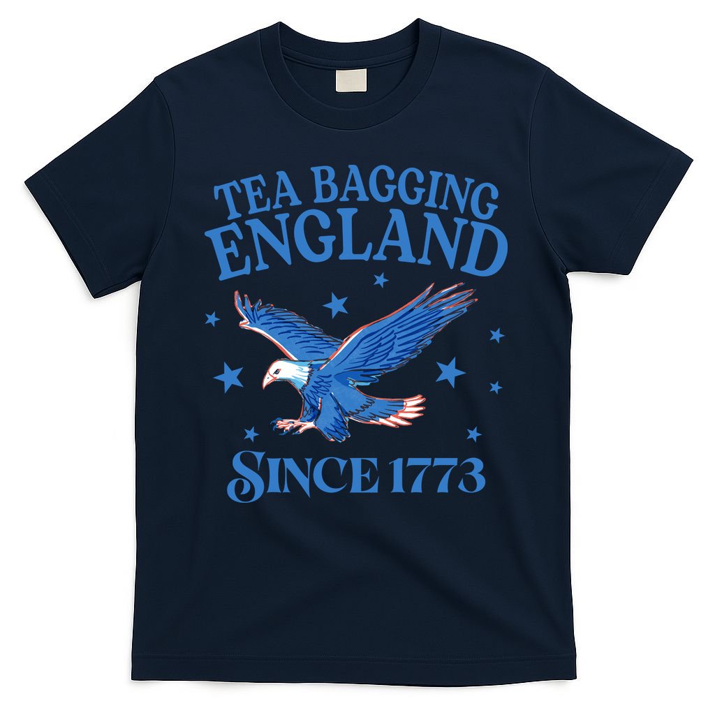 Tea Bagging England Since 1773 Patriotic Eagle T-Shirt