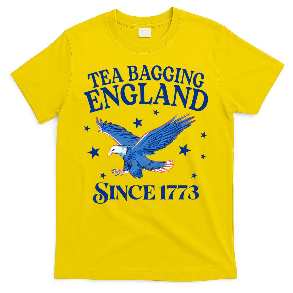Tea Bagging England Since 1773 Patriotic Eagle T-Shirt