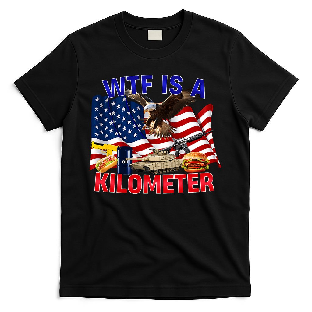 The Bald Eagle American Flag Wtf Is A Kilometer T-Shirt