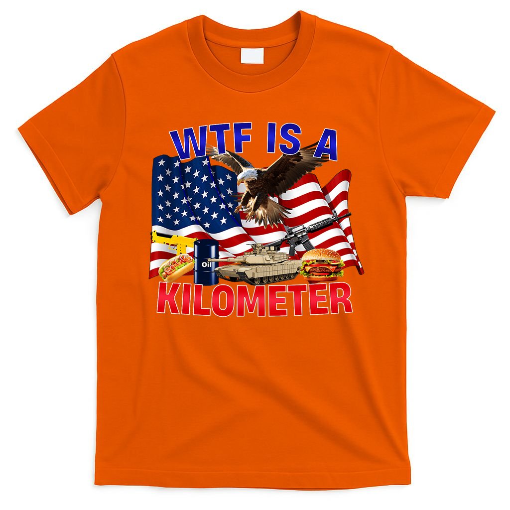 The Bald Eagle American Flag Wtf Is A Kilometer T-Shirt