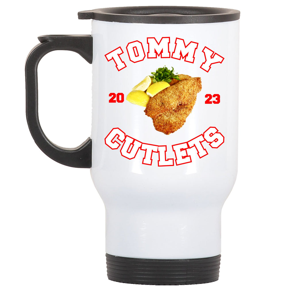 Tommy Cutlets Chicken Cutlets New York Fun Football Fan Stainless Steel Travel Mug
