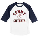Tommy Cutlets Funny Italian Hand Football Baseball Sleeve Shirt