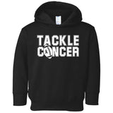 Tackle Cancer Football Ribbon Breast Cancer Awareness Toddler Hoodie