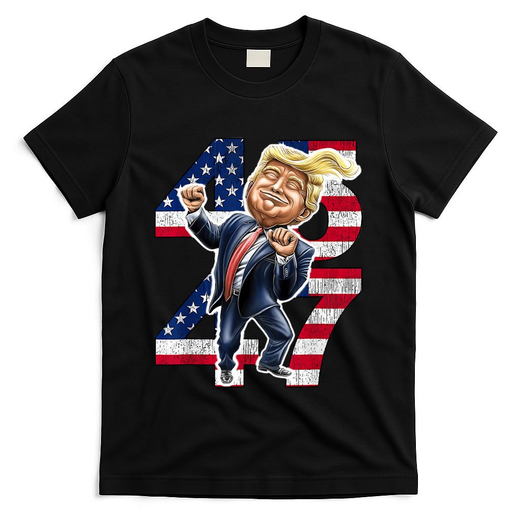 Trump Dance 45 47 American Flag Trump 2024 T-Shirt