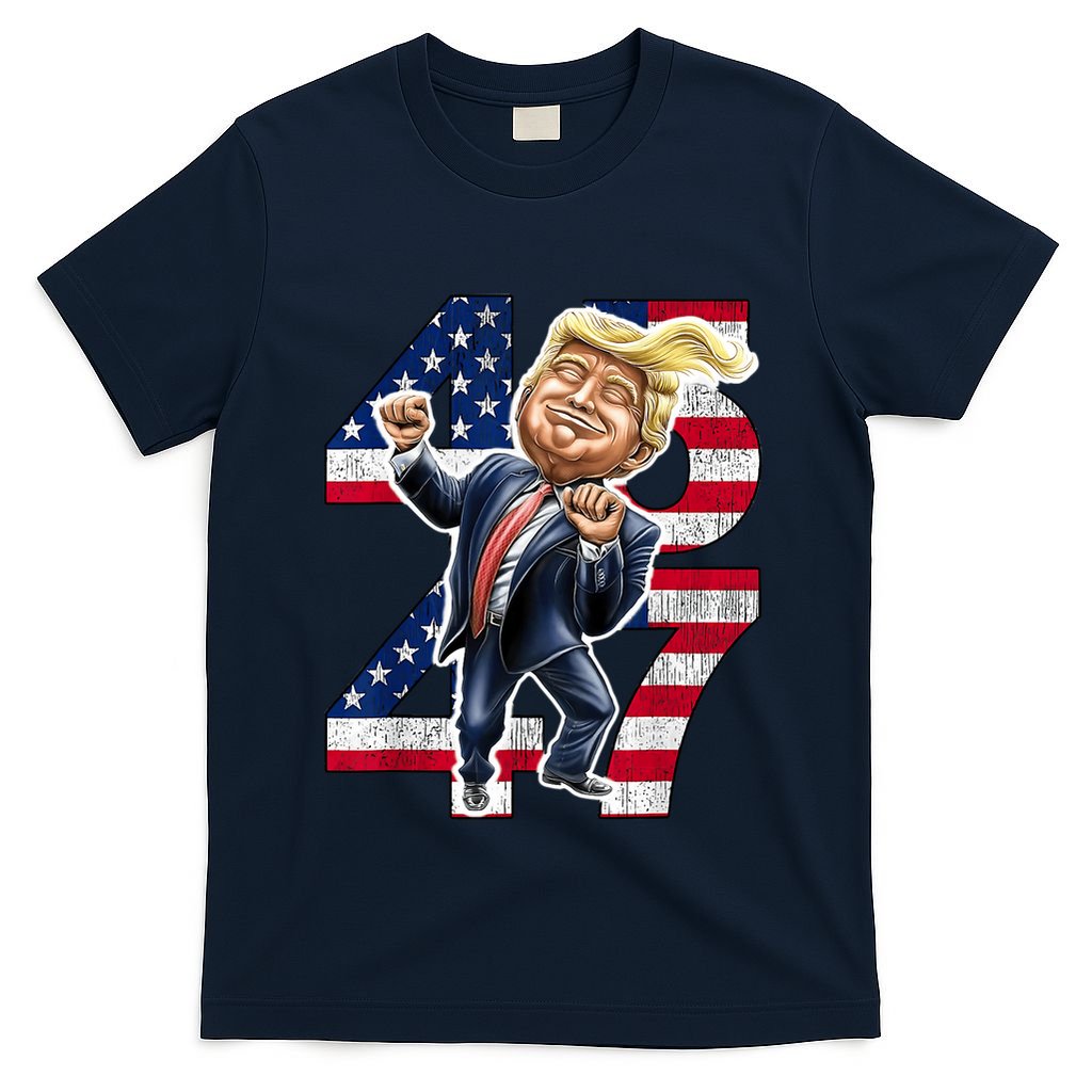 Trump Dance 45 47 American Flag Trump 2024 T-Shirt