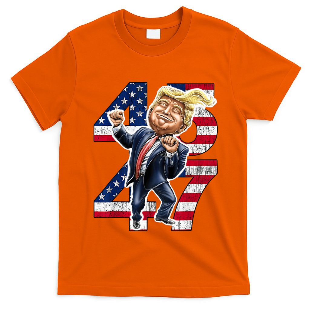 Trump Dance 45 47 American Flag Trump 2024 T-Shirt
