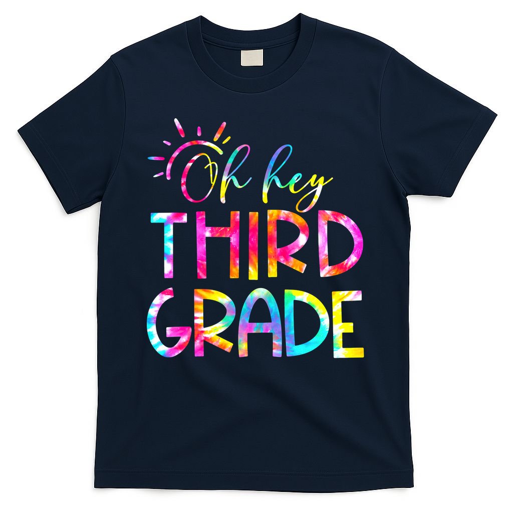 Tie Dye Hello 3rd Third Grade Teacher Student Back To School T-Shirt