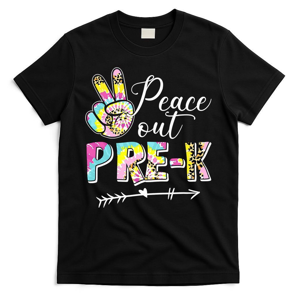 Tie Dye Peace Out PreK Last Day Of School Summer Beach T-Shirt