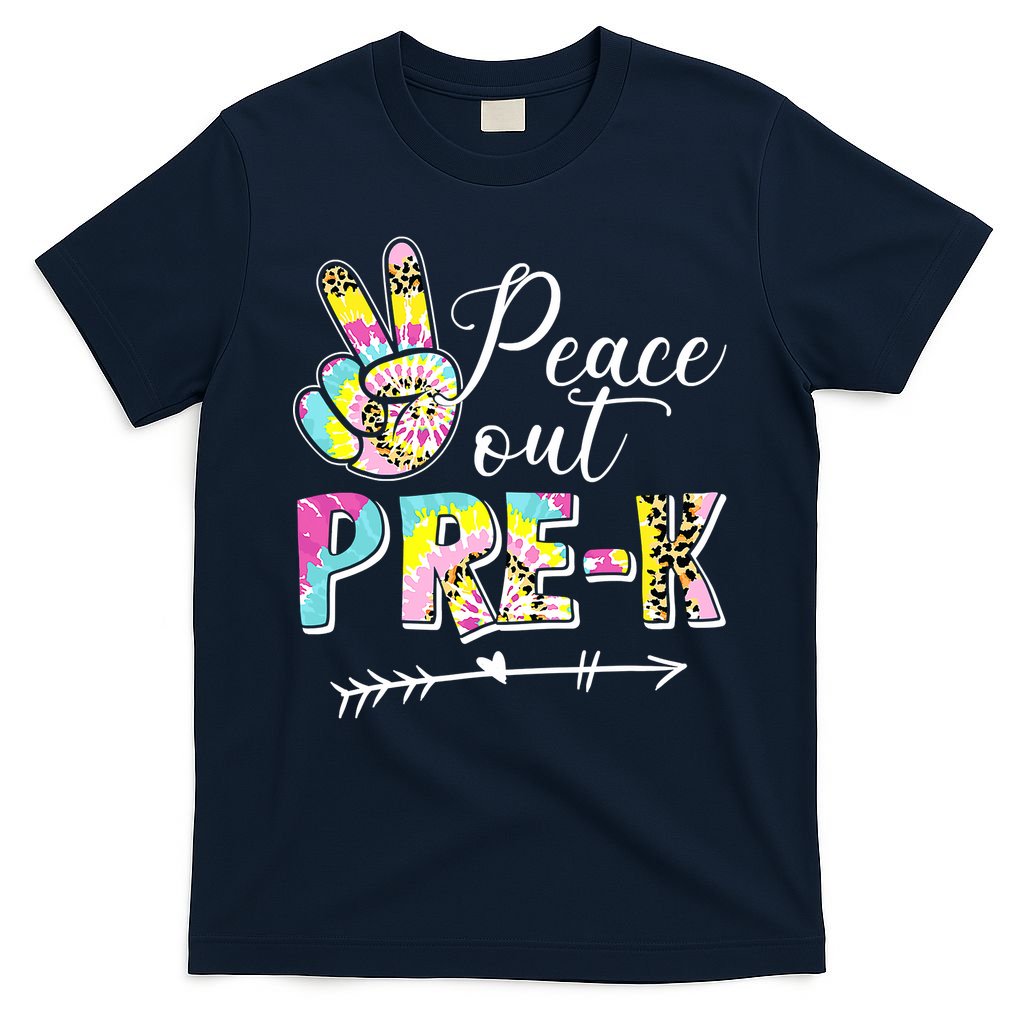 Tie Dye Peace Out PreK Last Day Of School Summer Beach T-Shirt