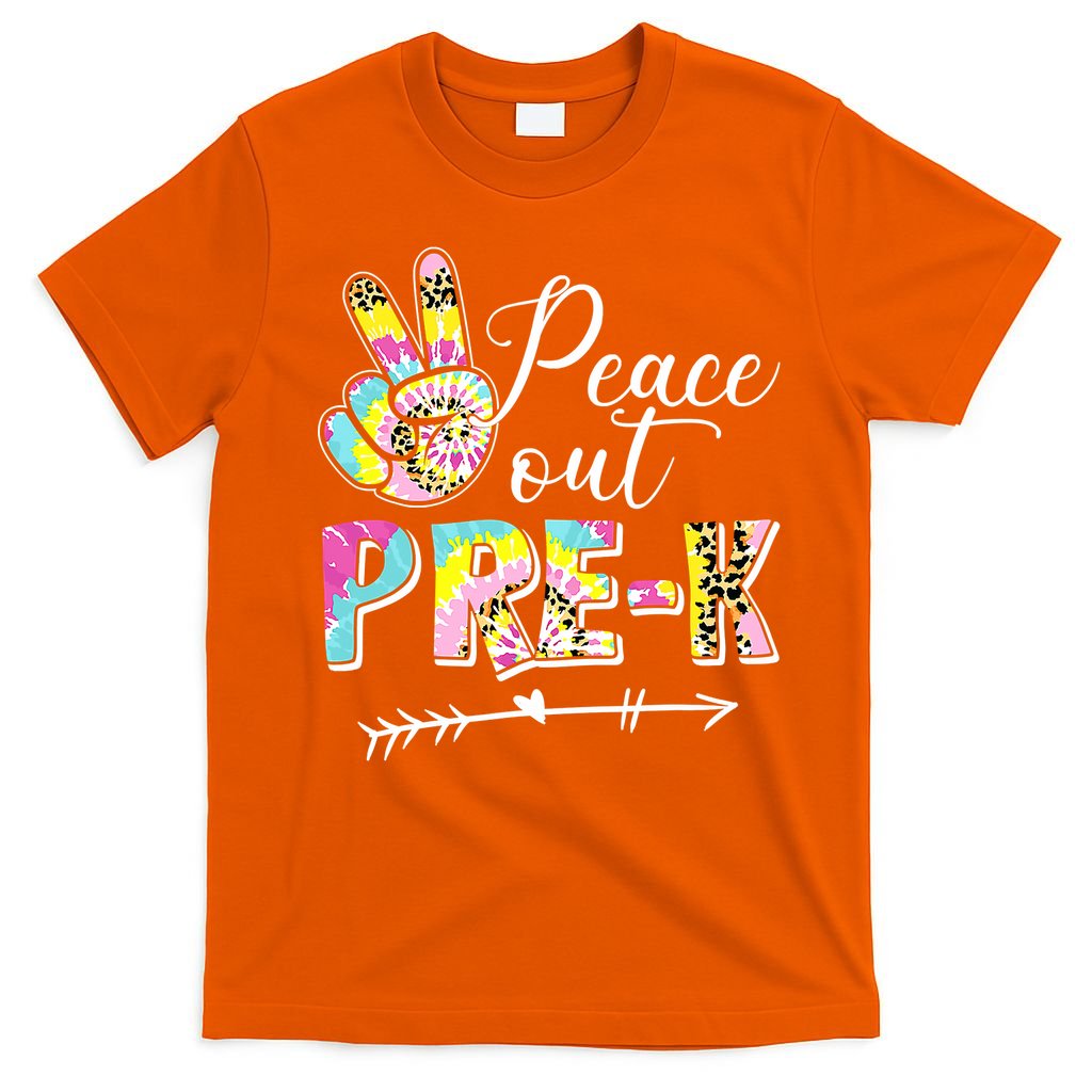 Tie Dye Peace Out PreK Last Day Of School Summer Beach T-Shirt