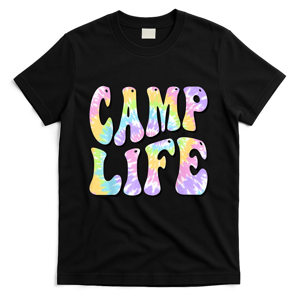 Tie Die Retro Camping Summer For Girl Summer Camp Life Gift T-Shirt