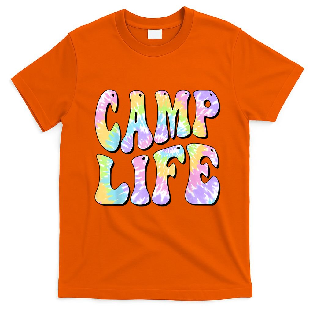Tie Die Retro Camping Summer For Girl Summer Camp Life Gift T-Shirt