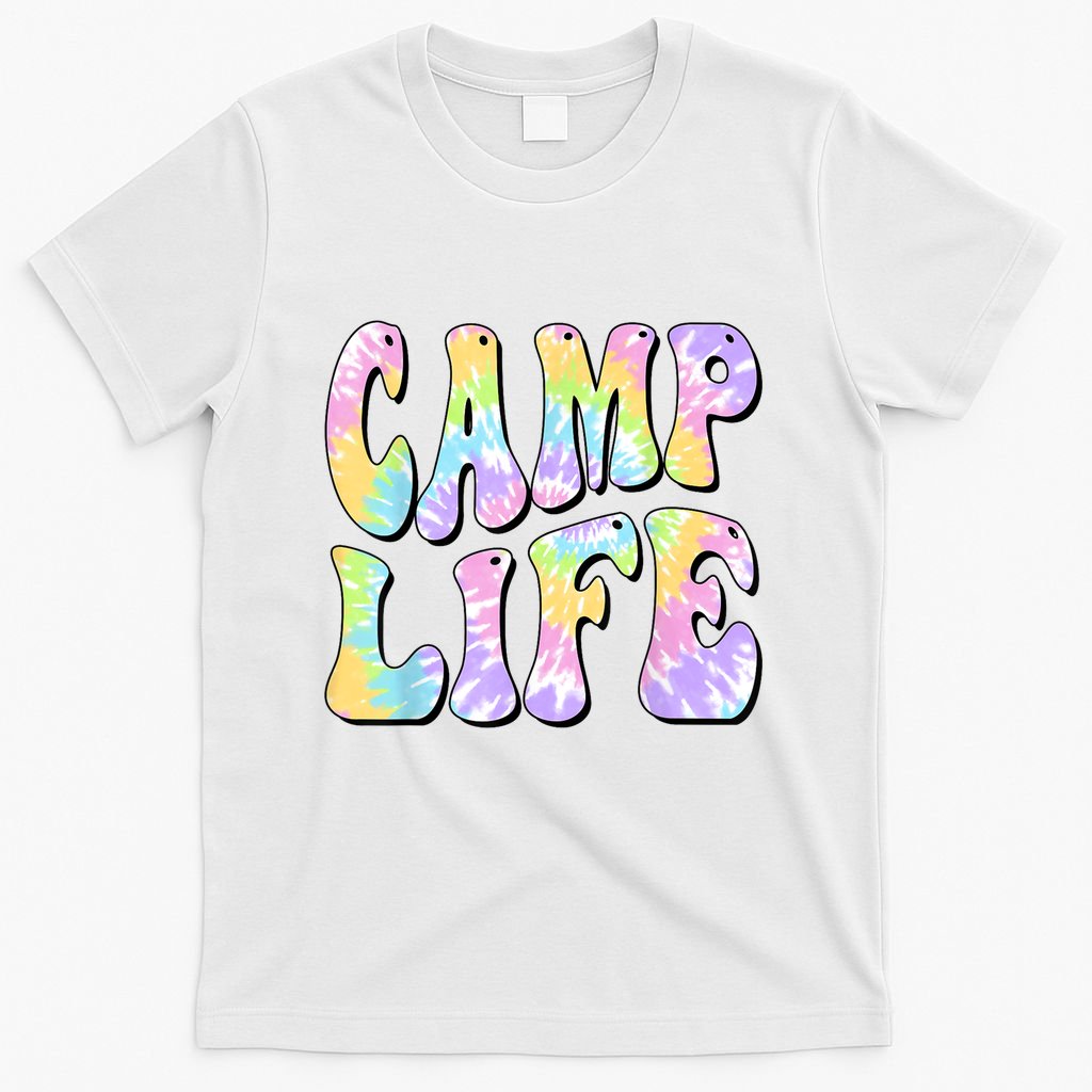 Tie Die Retro Camping Summer For Girl Summer Camp Life Gift T-Shirt