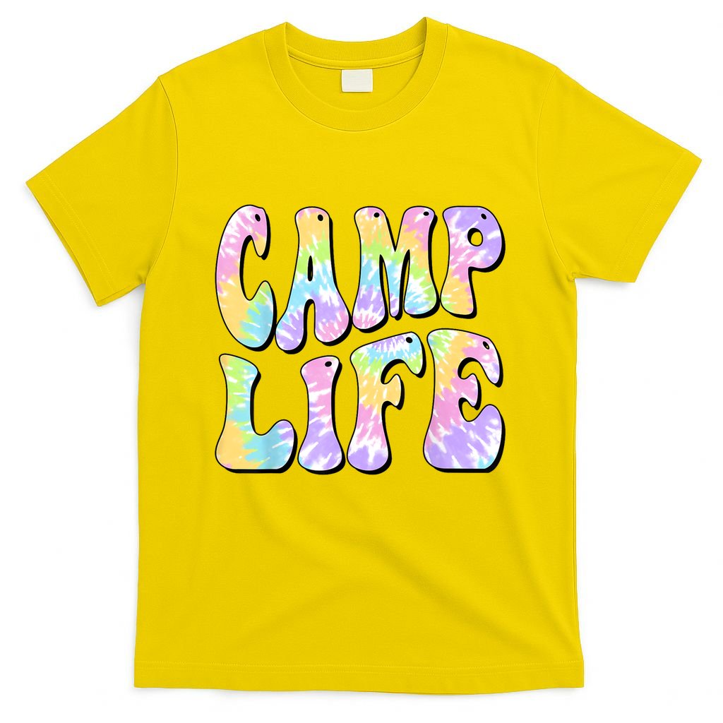 Tie Die Retro Camping Summer For Girl Summer Camp Life Gift T-Shirt