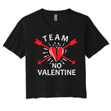 Team No Valentine Women's Crop Top Tee